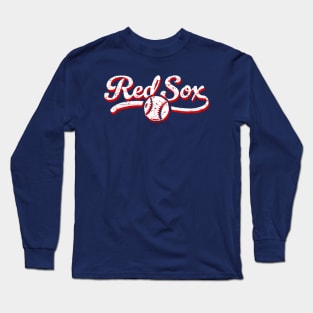 Retro Red Sox Offset Long Sleeve T-Shirt